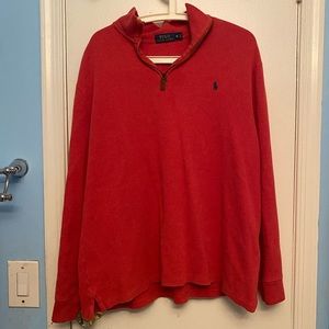 •dark peach ralph lauren quarter zip•